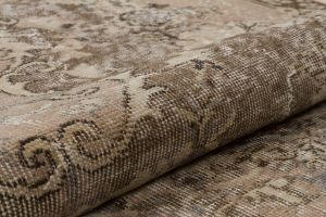 Unique Anadolu Vintage Tumbled Hand Woven Carpet - 255x165 - Brown Area Rugs