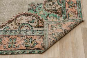 Natural Real Modern Vintage Antique Carpet - 265x147 - Colorful Area Rugs, Wool Area Rugs