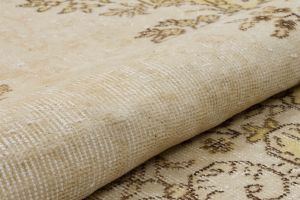 Hand Woven Vintage Carpet Decorating Your Home With Cream Color - 245x160 - Gold Area Rugs