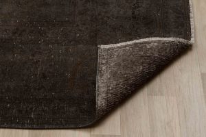 Real Vintage Tumbled Unique Hand Woven Carpet with a Special Elegance - 394x296 - Black Area Rugs