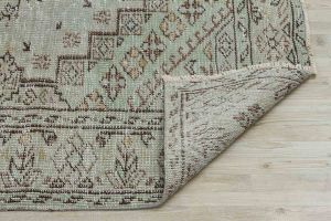 Antiqued Hand Woven Vintage Carpet   - 256x155 - Beige area rugs
