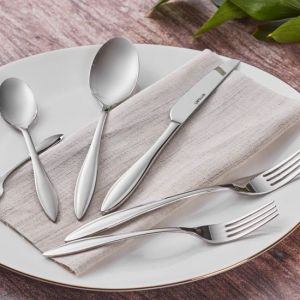 The Majesty 85-Piece Flatware Sets, Service for 12, Silver Color