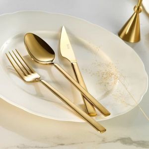 18 Piece Gold Cutlery Set, Service for 6