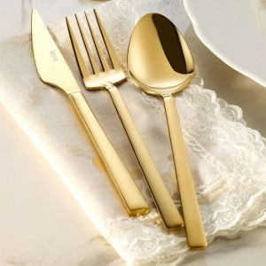 18 Piece Gold Cutlery Set, Service for 6