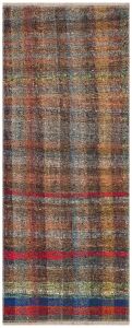 Anatolian Hand Woven Colorful Vintage Rugs - 200x80 - Colorful Hand Woven Rugs, Wool Hand Woven Rugs