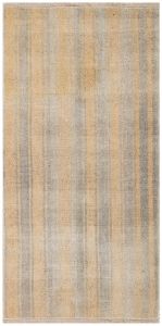 Light Coffee Grey Color Hand Woven Vintage Rugs - 200x100 - Brown Hand Woven Rugs, Wool Hand Woven Rugs