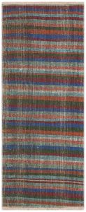 Colorful Striped Anatolian Hand Knotted Kilim - 80x200 - Colorful Area Rugs