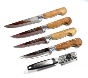Set of 4 Knife + Sharpener