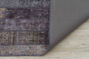 Hand Woven Tumbled Special Patchwork Carpet - 230x160 - Grey Area Rugs, Wool Area Rugs