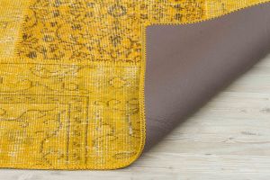 Modern Unique Special Patchwork Carpet - 180x120 - Yellow Area Rugs, Wool Area Rugs