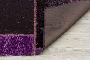 Custom Patchwork Carpet With Unique Beauty - 180x120 - Purple Area Rugs, Wool Area Rugs