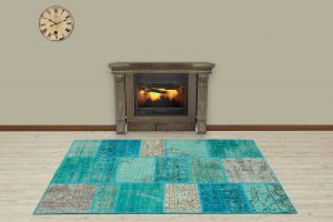 Custom Patchwork Carpet With Classic Modern - 180x120 -  Area Rugs, Wool Area Rugs