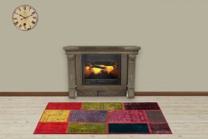 Custom Patchwork Carpet With Classic Modern - 150x80 - Colorful Area Rugs, Wool Area Rugs