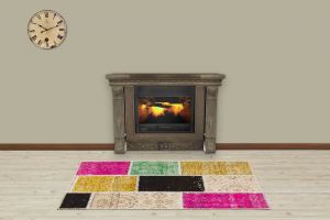 Custom Patchwork Carpet With Classic Modern - 150x80 -  Area Rugs, Wool Area Rugs
