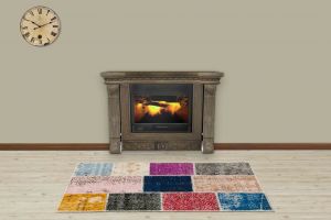 Custom Patchwork Carpet With Classic Modern - 150x80 - Colorful Area Rugs, Wool Area Rugs
