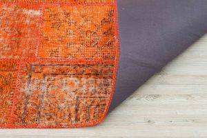 Custom Patchwork Carpet With Classic Modern - 150x80 - Orange Area Rugs