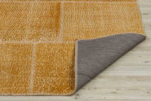 Hand Woven Antiqued Special Patchwork Carpet  - 180x120 - Orange Hand Woven Rugs, Wool Hand Woven Rugs