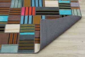 Special Patchwork Hand Woven Carpet  - 230x160 - Colorful Hand Woven Rugs, Wool Hand Woven Rugs