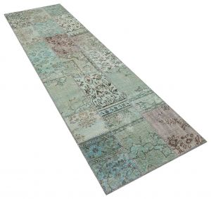 Classic Modern Tumbled Patchwork Rug 80 x 300 cm - Colorful Rugs & Carpets, Wool Rectangular Rugs 