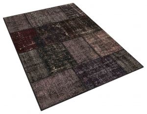 Special Tumbled Hand-Knotted Patchwork Rug - 120 x 180 cm - Colorful Rugs & Carpets, Wool Rectangular Rugs 