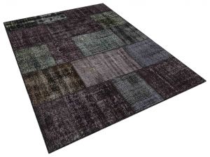 Unique Anatolian Tumbled Patchwork Rug - 160 x 230 cm - Colorful Rugs & Carpets, Wool Rectangular Rugs 