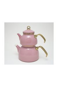 Enamel Turkish Teapot Set - Pink