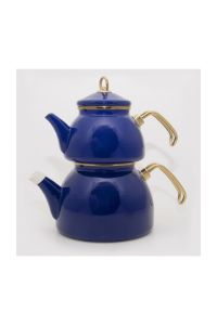 Enamel Turkish Teapot Set - Saxe