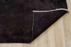 Vintage Hand Woven Rug - 263x174 - Black Area Rugs, Wool Decorative Area Rugs