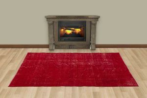 Vintage Hand Woven Rug - 199x116 – Red Area Rugs