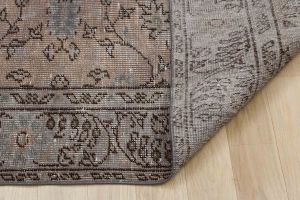 Vintage Hand Woven Rug - 273x175 - Grey Area Rugs, Wool Decorative Area Rugs