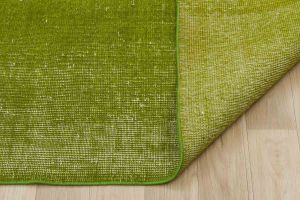 Vintage Hand Woven Rug - 308x201 - Green Area Rugs, Wool Decorative Area Rugs