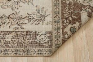 Vintage Hand Woven Rug - 287x166 - Brown Area Rugs, Wool Decorative Area Rugs