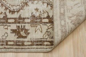 Vintage Hand Woven Rug - 275x186 - Brown Area Rugs, Wool Decorative Area Rugs