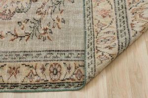 Vintage Hand Woven Rug - 239x159 - Colorful Area Rugs, Wool Decorative Area Rugs