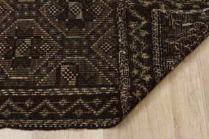 Vintage Hand Woven Rug - 290x140 - Brown Area Rugs, Wool Decorative Area Rugs