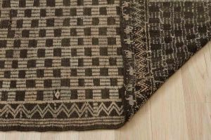Vintage Hand Woven Rug - 266x167 - Brown Area Rugs, Wool Decorative Area Rugs