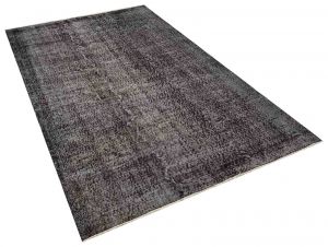 Vintage Hand Woven Rug - 255x158 - Grey Area Rugs, Wool Decorative Area Rugs