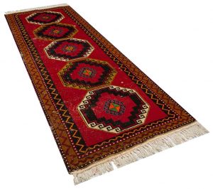 Vintage Hand Woven Rug - 333x122 - Colorful Area Rugs, Wool Decorative Area Rugs