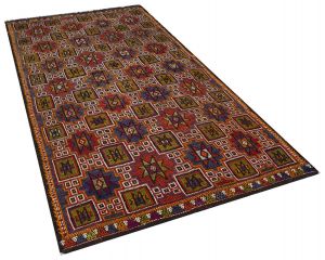 Classic Modern Vintage Tumbled Rug - 161 x 290 cm - Colorful Rugs & Carpets, Wool Rectangular Rugs