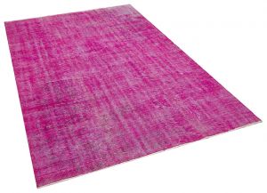 Tumbled Hand-Knotted Vintage Rug - 167 x 244 cm - Colorful Rugs & Carpets, Wool Rectangular Rugs