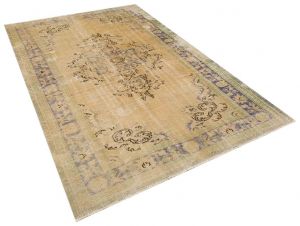Special Vintage Tumbled Hand-Knotted Rug - 180 x 272 cm - Colorful Rugs & Carpets, Wool Rectangular Rugs 