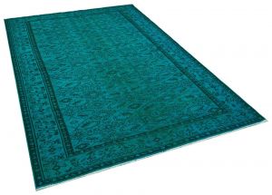 Unique Anatolian Vintage Tumbled Rug - 187 x 280 cm - Colorful Rugs & Carpets, Wool Rectangular Rugs 