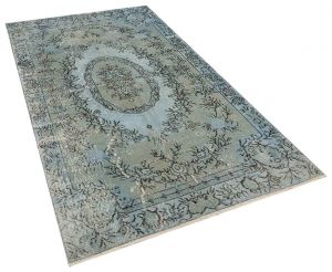 Special Vintage Tumbled Hand-Knotted Rug - 144 x 264 cm - Colorful Rugs & Carpets, Wool Rectangular Rugs 