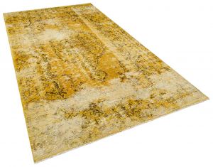 Real Hand-Knotted Tumbled Rug - 173 x 303 cm - Colorful Rugs & Carpets, Wool Rectangular Rugs 