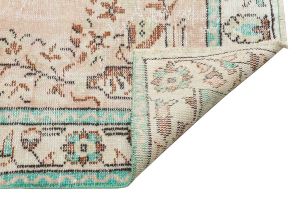 Vintage Tumbled Hand-Knotted Rug - 178 x 284 cm - Colorful Rugs & Carpets, Wool Rectangular Rugs 