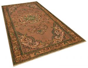Vintage Tumbled Hand-Knotted Rug - 163 x 287 cm - Colorful Rugs & Carpets, Wool Rectangular Rugs 