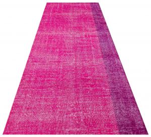 Special Vintage Tumbled Hand-Knotted Rug - 125 x 500 cm - Colorful Rugs & Carpets, Wool Rectangular Rugs 