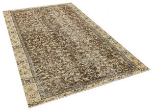 Vintage Tumbled Hand-Knotted Rug - 154 x 242 cm - Colorful Rugs & Carpets, Wool Rectangular Rugs 