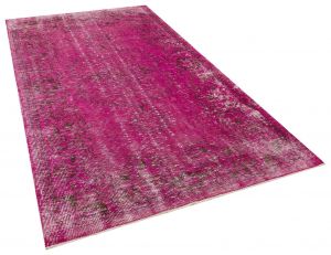 Special Vintage Tumbled Hand-Knotted Rug - 153 x 261 cm - Colorful Rugs & Carpets, Wool Rectangular Rugs 