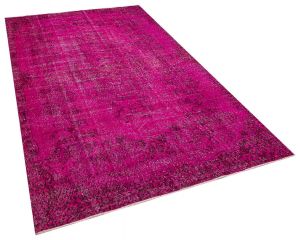 Real Hand-Knotted Tumbled Rug - 164 x 282 cm - Colorful Rugs & Carpets, Wool Rectangular Rugs 